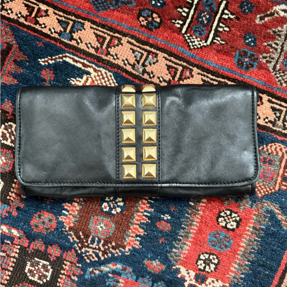 Michael Kors Calista Black Stud Clutch / Handbag